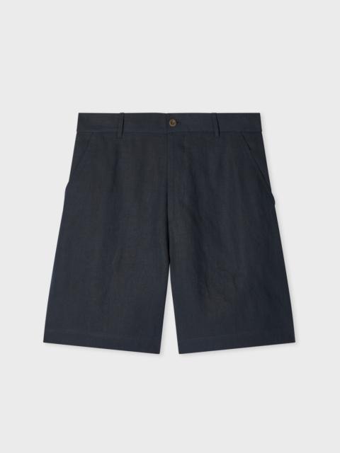 Paul Smith Navy Linen Shorts