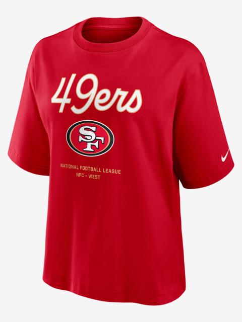 Nike San Francisco 49ers Essential Script Boxy Women's Nike NFL T-Shirt