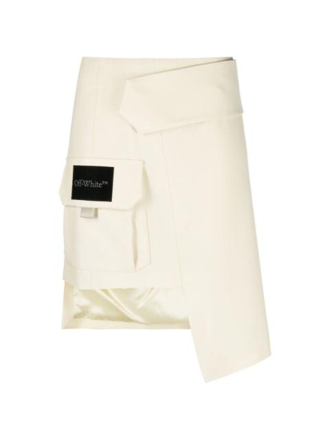 Off-White asymmetric wool mini skirt