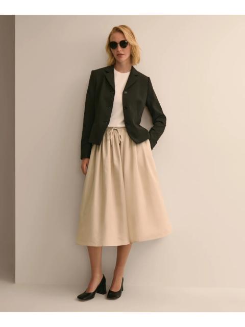 Brooks Brothers Taffeta Water-Resistant Drawstring Circle Skirt