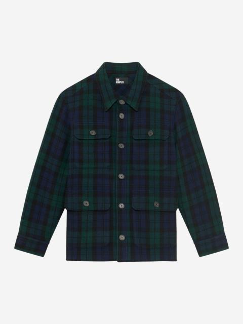 The Kooples DARK GREEN TARTAN OVERSHIRT