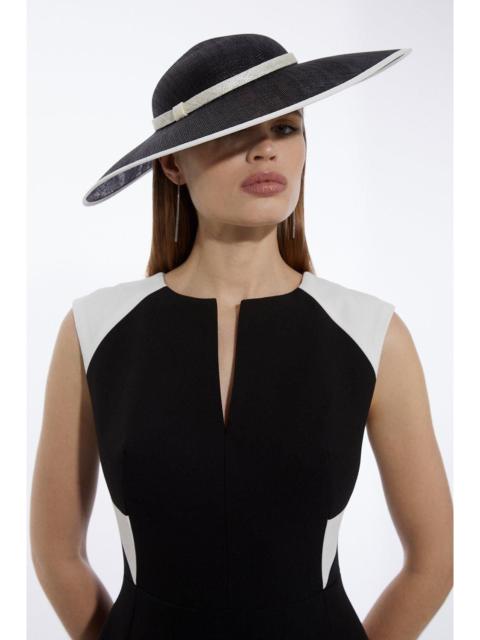 KAREN MILLEN Grosgrain Trim Large Disc Fascinator