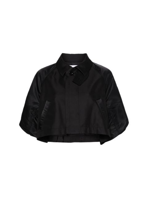 puff-sleeves cropped jacket