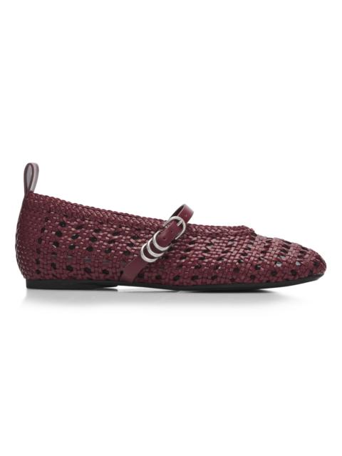 rag & bone Women's Spire Woven Mary Janes - Burgundy Woven