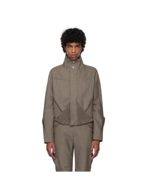 Kiko Kostadinov Brown Zafar Cropped Jacket