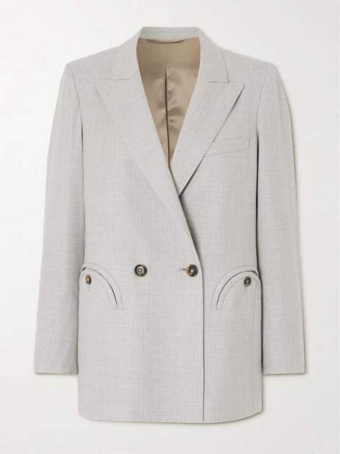 BLAZÉ MILANO Everyday double-breasted wool-crepe blazer