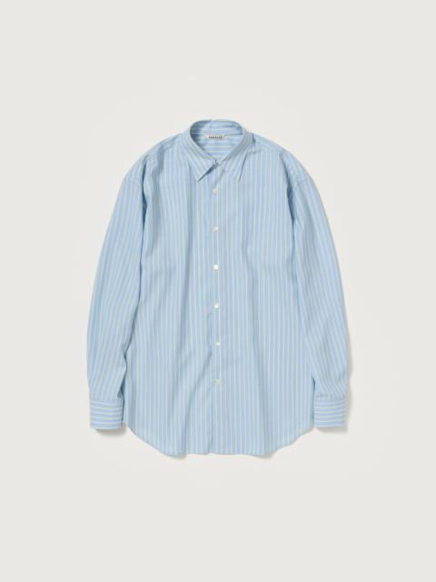 AURALEE SUPER FINE WOOL STRIPE SHIRT