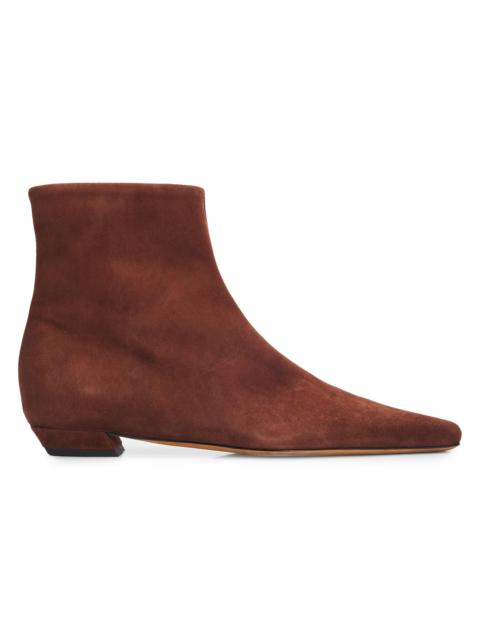Proenza Schouler Women's Trap 25MM Suede Ankle Boots - Chocolate
