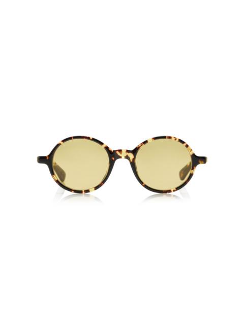 Bottega Veneta Round-Frame Acetate Sunglasses brown