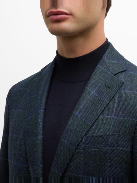 Men's Wool Windowpane Sport Coat