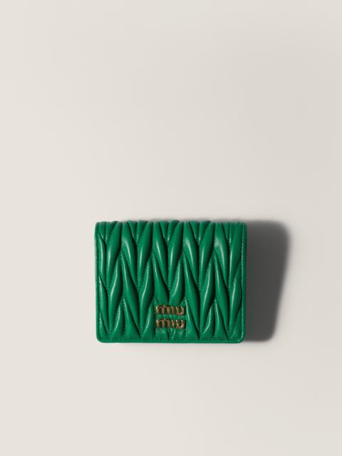 Miu Miu Small matelassé nappa leather wallet