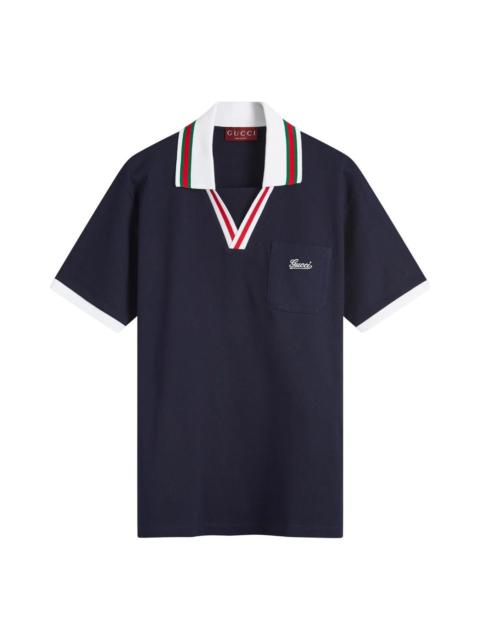 GUCCI Gucci Skipper Collar Polo Shirt 'Navy' 737667-XJGKV-4560