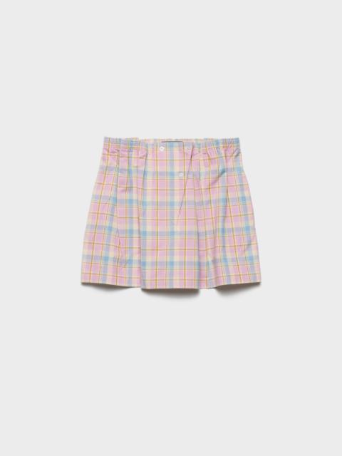 Prada Checked cotton miniskirt
