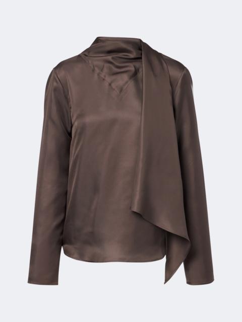 Loulou de Saison Gala scarf-detail silk blouse