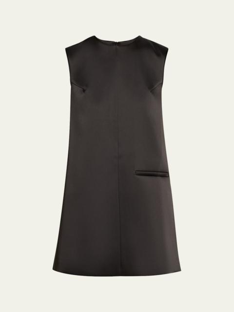 RÓHE Sculptural Satin Mini Cape Dress