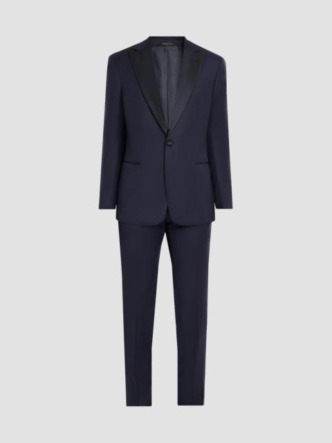 GIORGIO ARMANI Men's Diamond-Woven Wool Tuxedo - Sodalite Blue