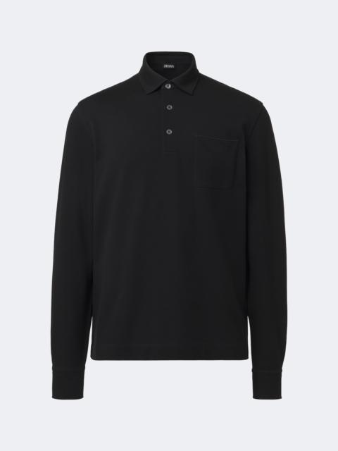 ZEGNA Cotton piqué polo shirt
