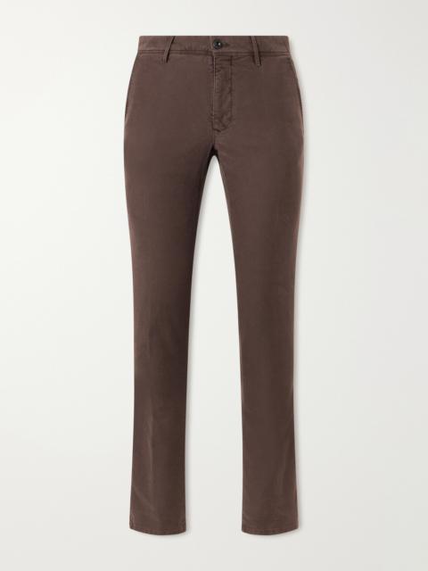 SLOWEAR Slim-Fit Straight-Leg Stretch-Cotton Trousers