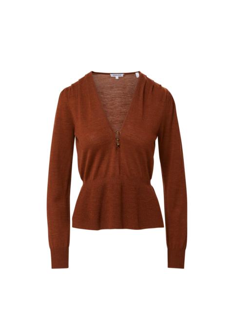 VERONICA BEARD ZAINEN MERINO WOOL PULLOVER