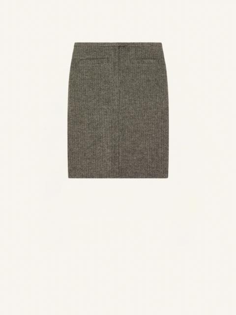 courrèges WOOL CAVIAR DOUBLE SLITS SKIRT