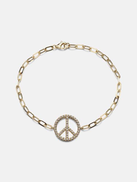 ROXANNE FIRST Peace Out 14kt gold bracelet with diamonds