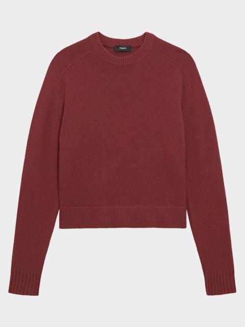 Theory Cashmere Cropped Crewneck Sweater