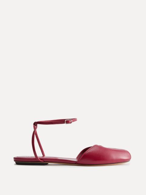 LE MONDE BÉRYL Valetta Flat / Lipstick Leather