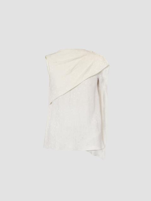 Erdem ASYMMETRIC DRAPE BLOUSE