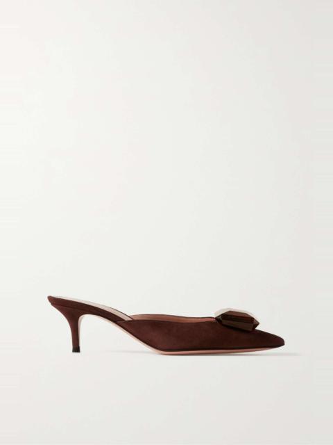 Gianvito Rossi 45 embellished suede mules