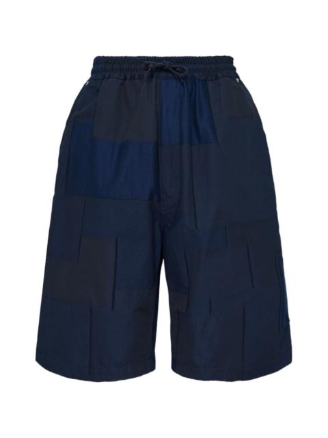Comme des Garçons Homme patchwork drawstring shorts