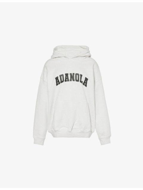 ADANOLA Varsity logo-print oversized cotton fleece hoody