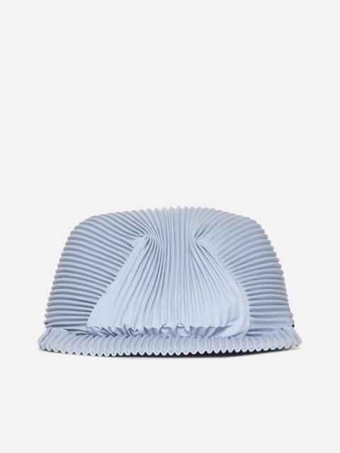Pleated fabric baseball cap