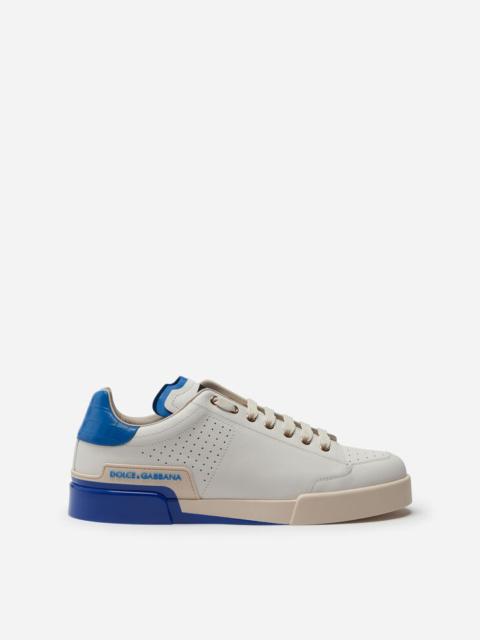 Dolce & Gabbana Calfskin nappa Portofino sneakers with painted sole