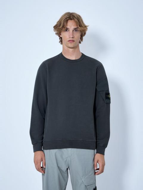 Stone Island Crewneck Sweatshirt with Sleeve Pocket