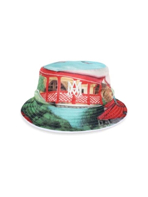 AMIRI Eden Rock Airbrush reversible bucket hat