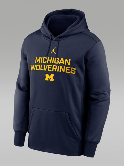 Jordan Michigan Team Stacked Men’s Nike Therma College Pullover Hoodie