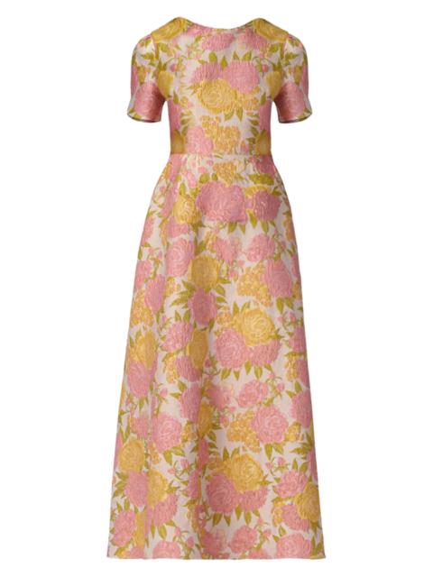Shoshanna Women's Vivianne Floral Brocade Cocktail Dress - Amber Blush