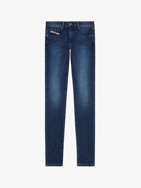 2019 D-Strukt faded-wash slim-leg stretch-denim jeans