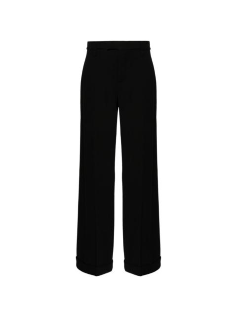 straight-leg tailored trousers