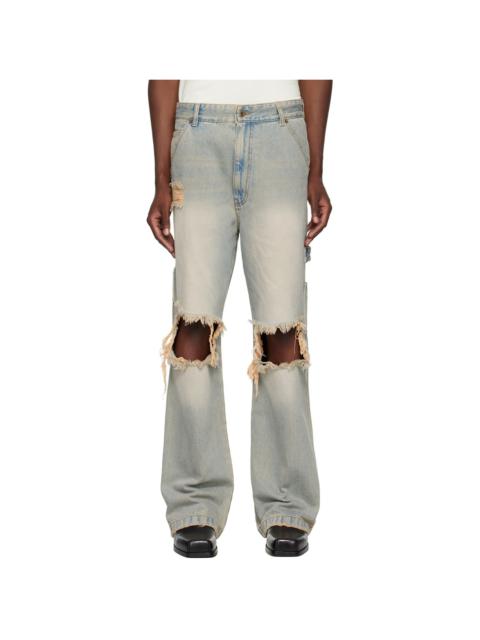 We11done Blue Distressed Jeans