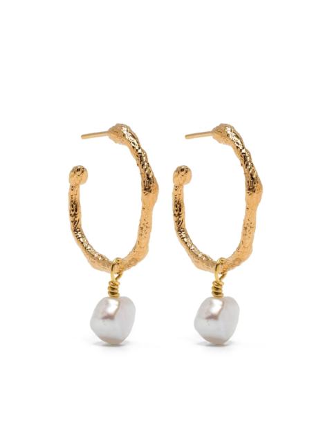 forte_forte Forte Forte Faux-pearl Pendant Hoop Earrings