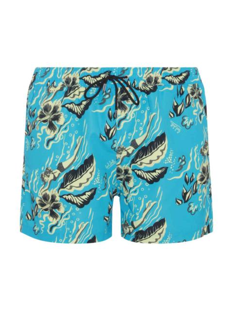 light blue multicolour swim shorts
