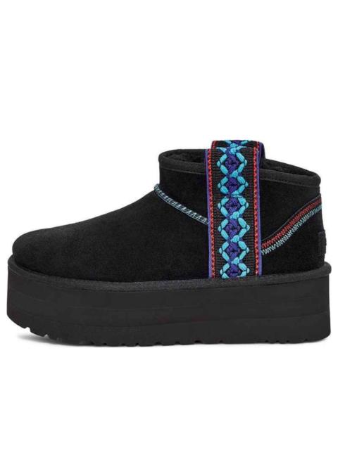 UGG (WMNS) UGG Classic Ultra Mini Braid Plat 'Black' 1138491-BLK