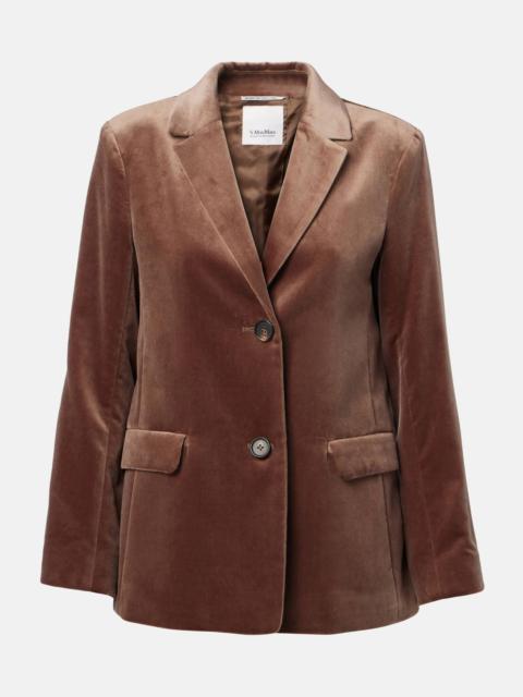 'S Max Mara Agata cotton velvet blazer