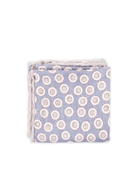 Brunello Cucinelli circle-pattern silk scarf