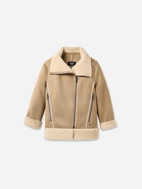 UGG ® Women's Avelie LuxeFluff Jacket Polyester in Sand