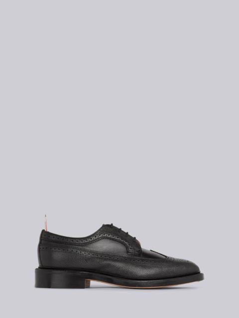 Thom Browne Black Pebbled Calfskin Mix Longwing Brogue