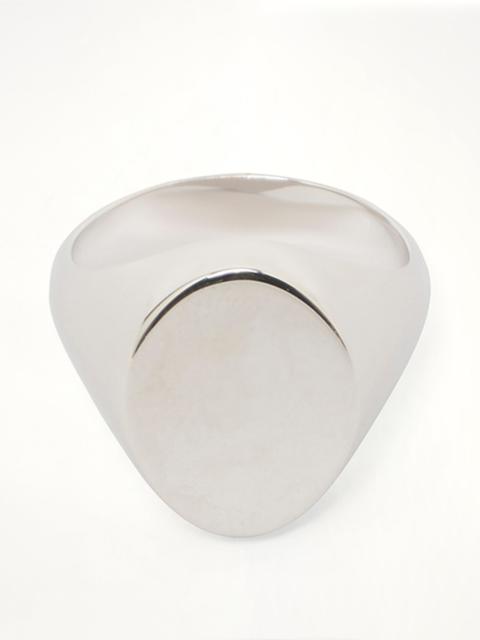 Maison Margiela Chevaliere Signet Ring in Silver Rhodium