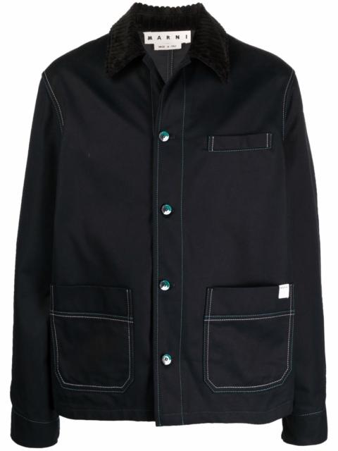 Marni stitch-detail shirt jacket