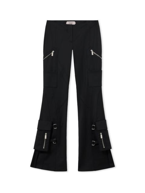 Off-White Wool Pkt Belt Flare Pants